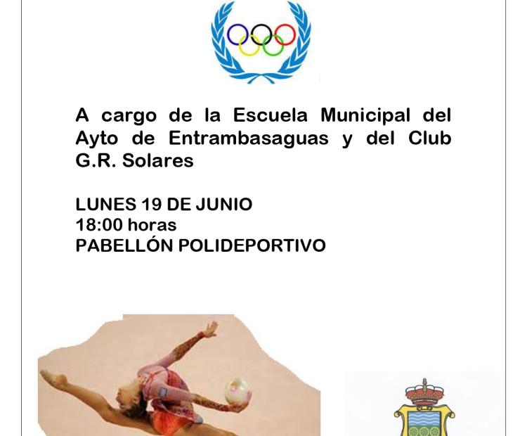 Cartel exhibición fin de temporada de Gimnasia Rítmica.