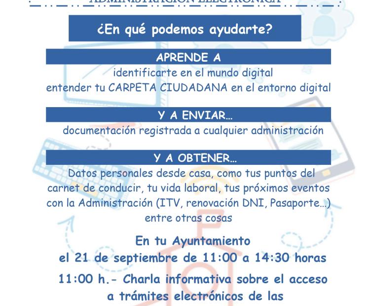 Charla informativa sobre el acceso a trámites electrónicos de las administraciones públicas.