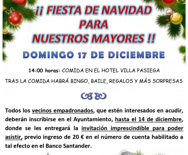 Fiesta de Navidad para nuestros mayores.