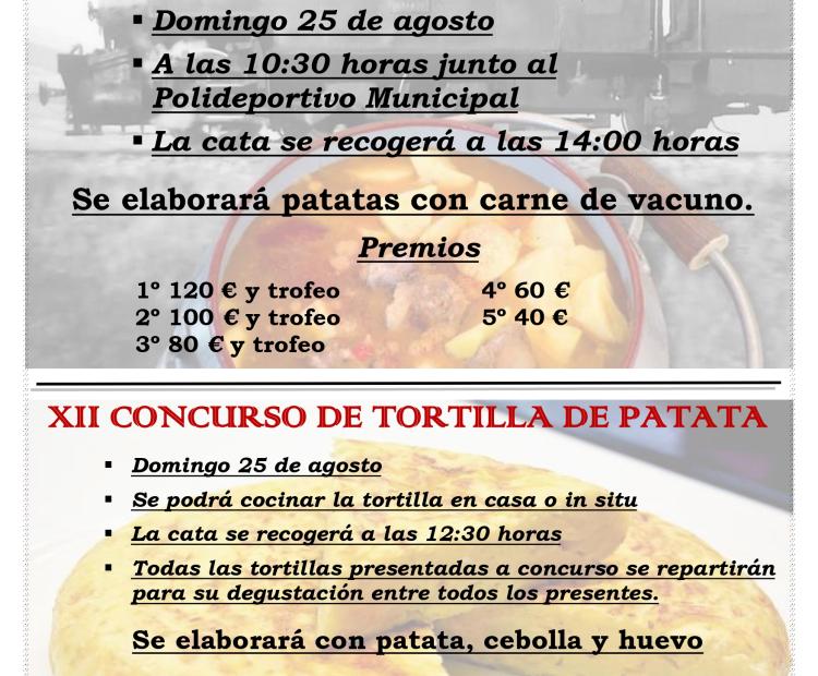 XIV Concurso de olla ferroviaria y XII Concurso de tortilla de patata, San Vicente 2024
