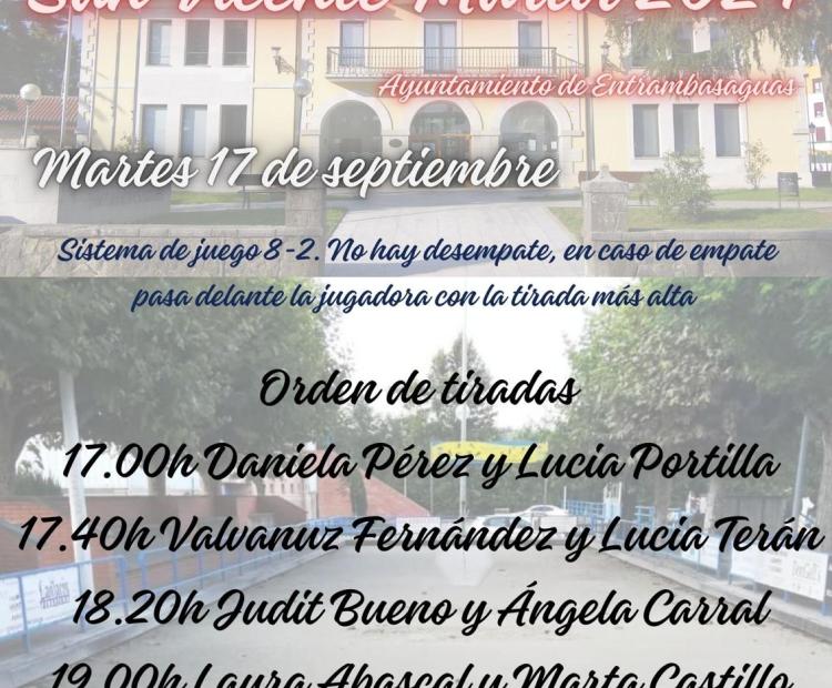 Concurso femenino de bolos San Vicente Mártir 2024