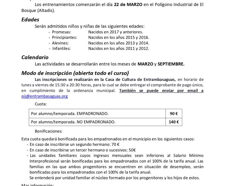 Comienzo de la nueva temporada de la Escuela Municipal de Ciclismo.