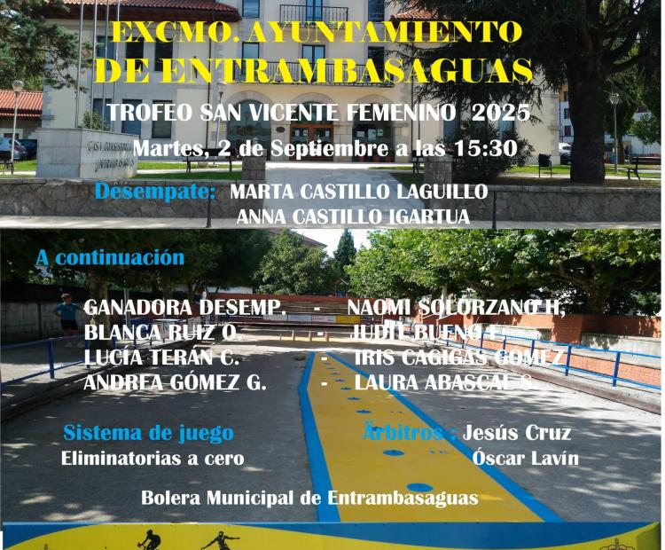 Trofeo de Bolos San Vicente Femenino 2025
